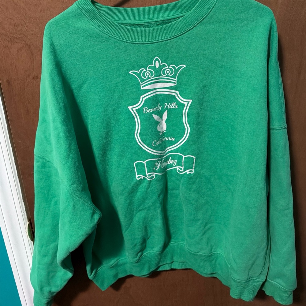 PLAYBOY Green Crewneck Sweatshirt